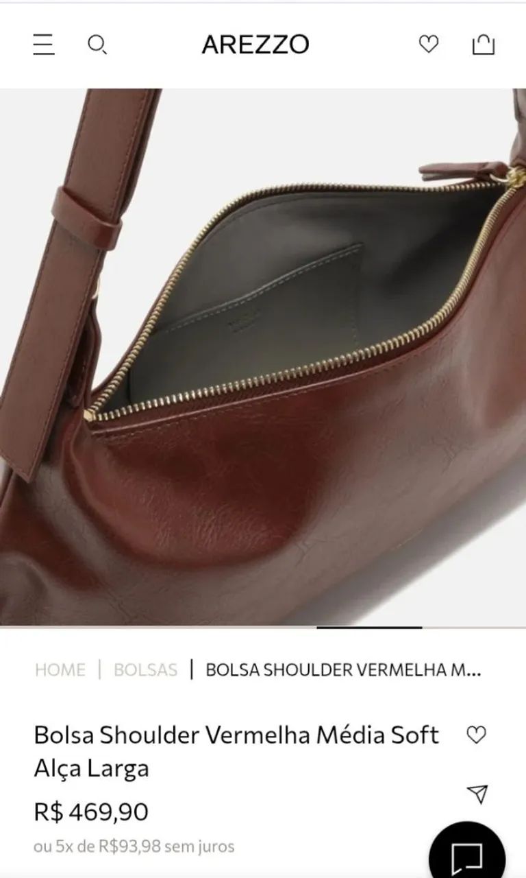 Bolsa média AREZZO com etiqueta  - Foto 4