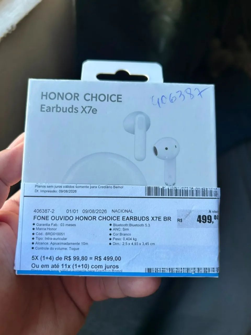 Fone de ouvido Honor Choice Earbuds X7e Active- Original Lacrado
