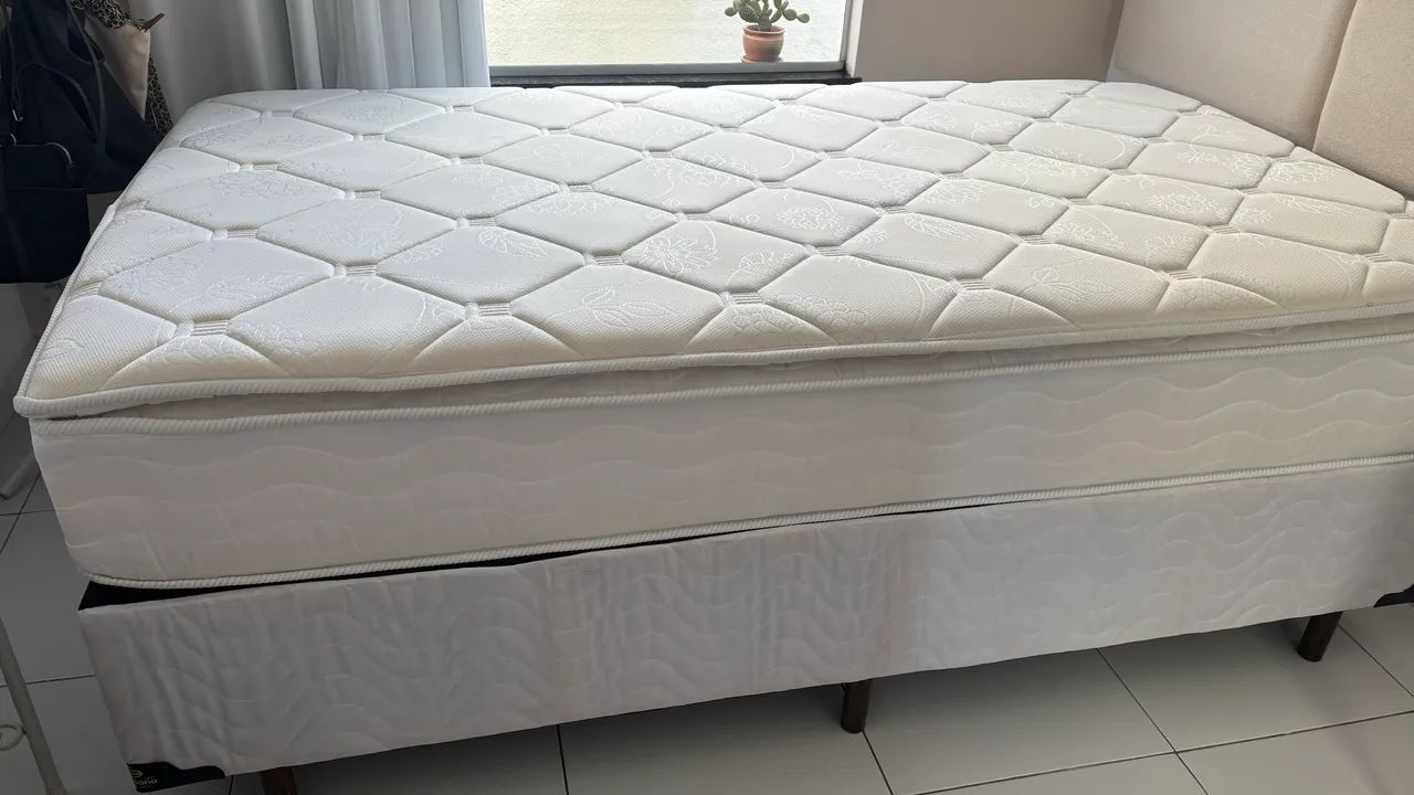 Cama box + colchão viúva 