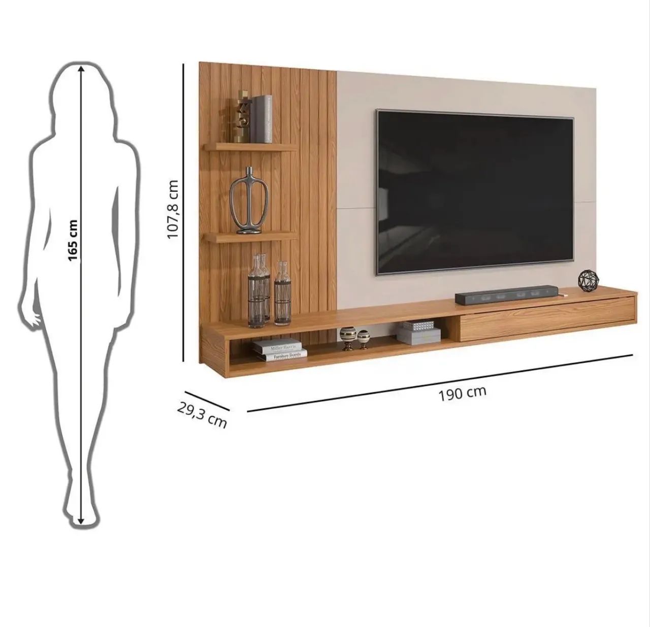 RACK PARA TV- DE 32 a 60 POLEGADAS-SEMI NOVO - Foto 4
