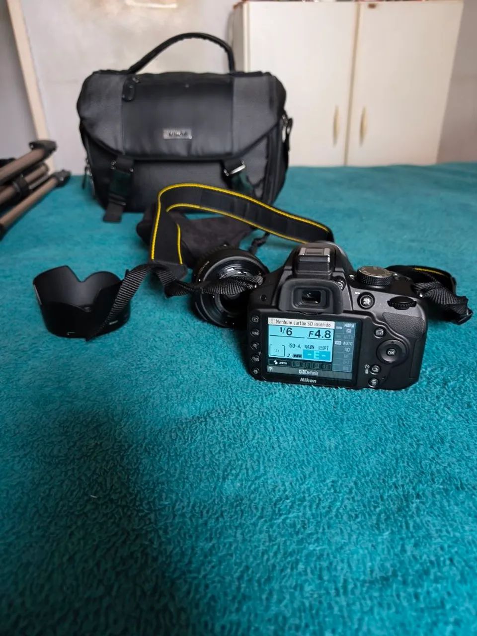 Kit câmera Nikon D3200 com tripé, 2 lentes, bolsa e acessórios  - Foto 2