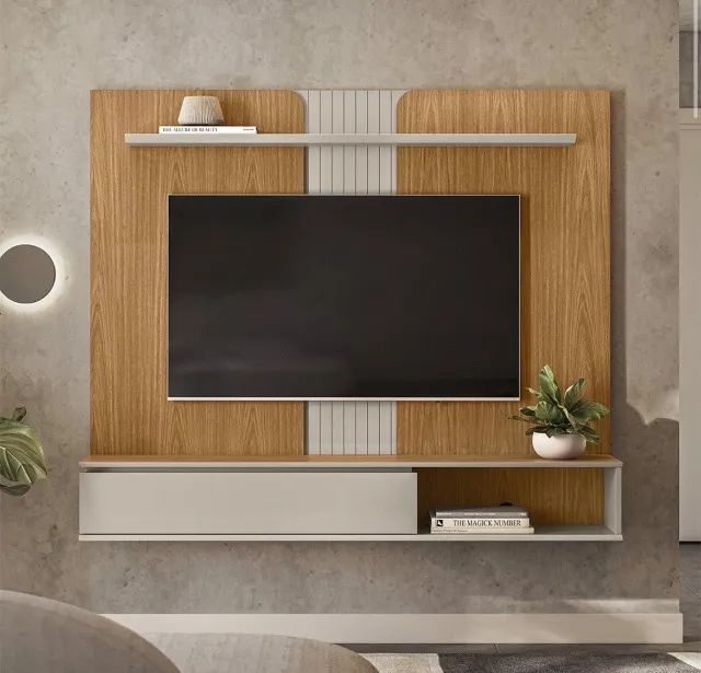 Painel Sala Milano 160 Nature e Off White - Foto 3