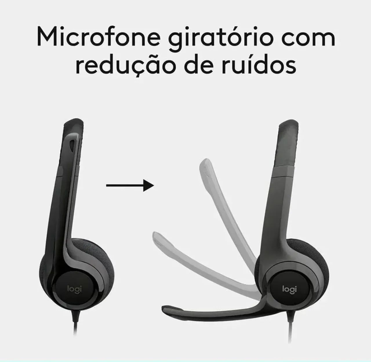 Headset Logitech H390 USB-A com Microfone e Controle de Volume - Foto 5