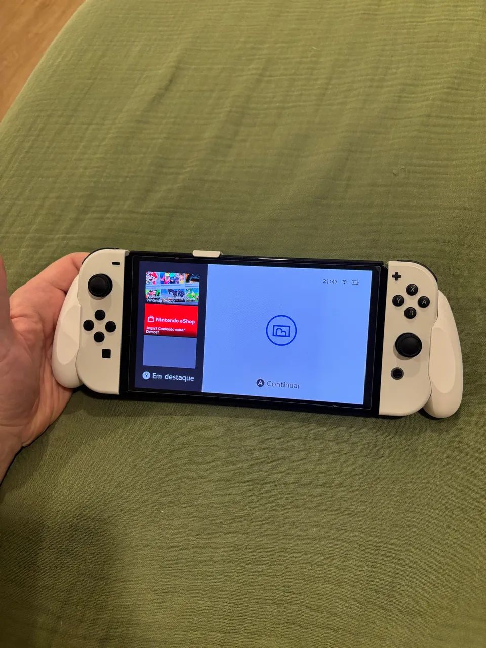 Switch OLED Branco Desbloqueado - Foto 4