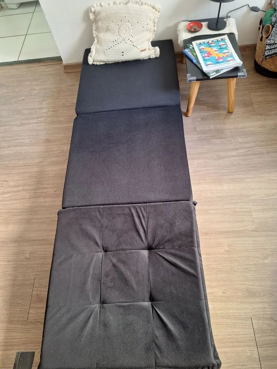 Puff cama novo nunca usado com rodinhas - Foto 5