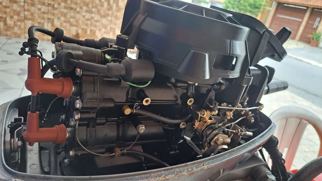 Motor de popa 15hp 14hrs de uso - Foto 4