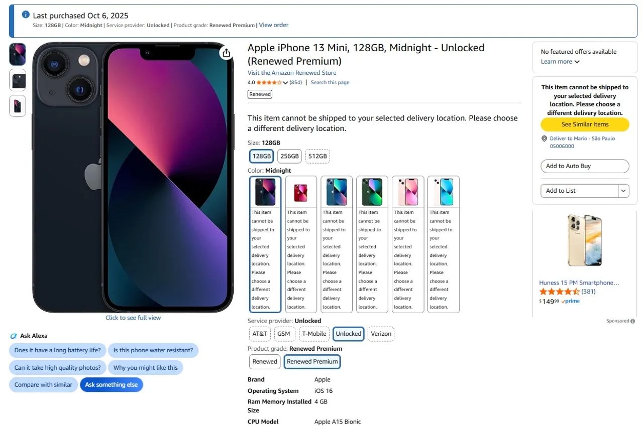 iphone 13 mini renewed premium - Foto 2