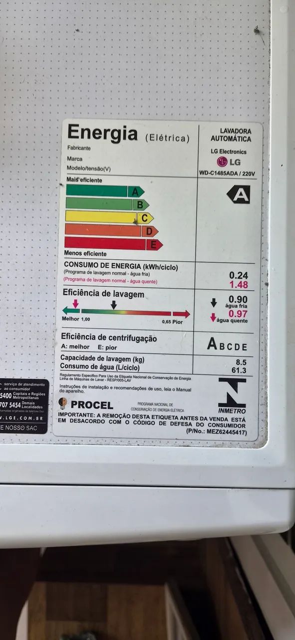 Vendo Lava e Seca LG (Funcionando mas com barulho) - Foto 5