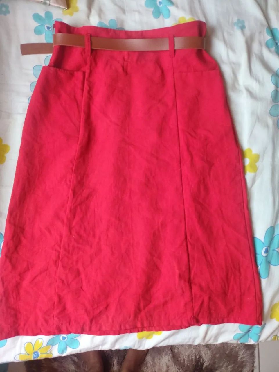 Saia Midi de Linho - Foto 3