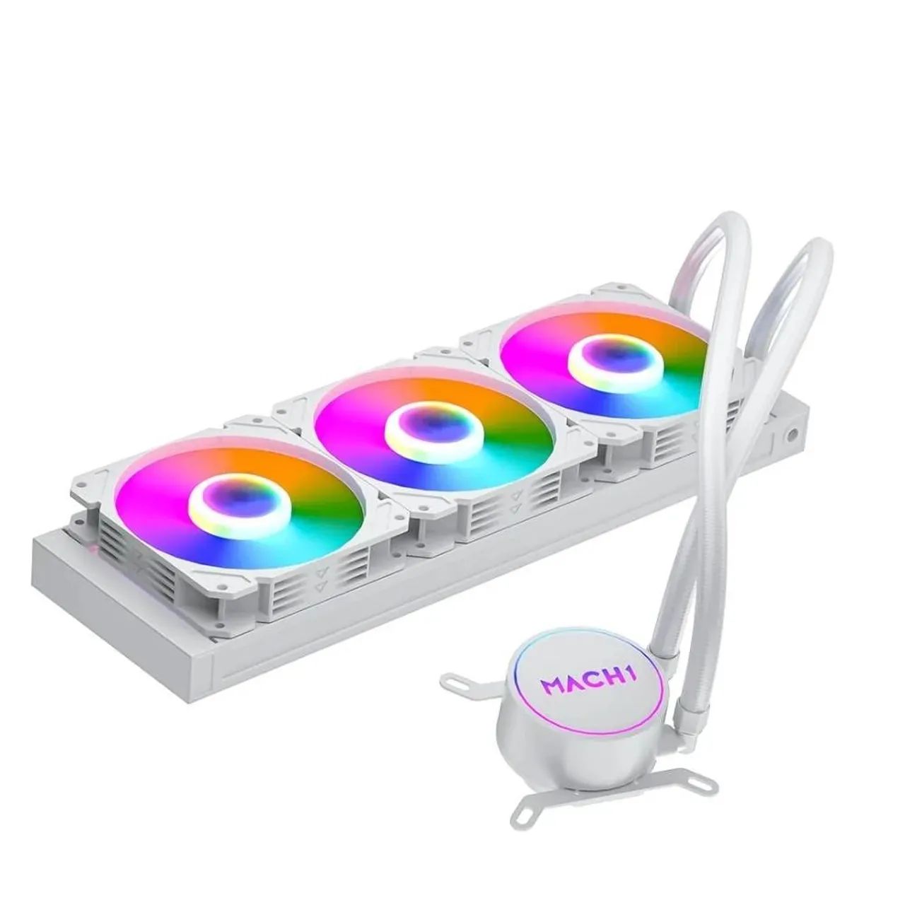 Water Cooler MACH1 Logic GK360, RGB Fixo, 360mm, AMD e Intel, Branco LACRADO
