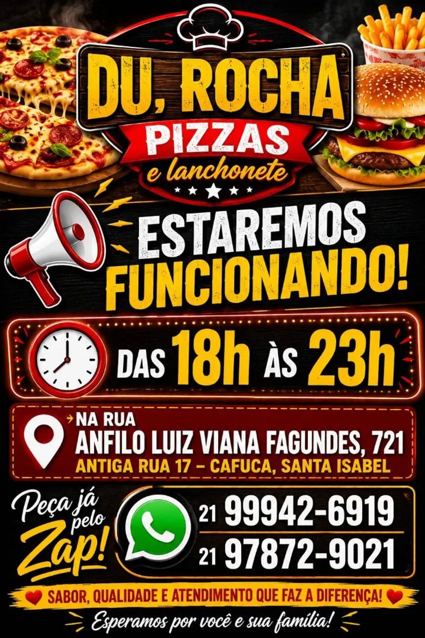 DU, ROCHA PIZZAS É LANCHES  - Foto 2