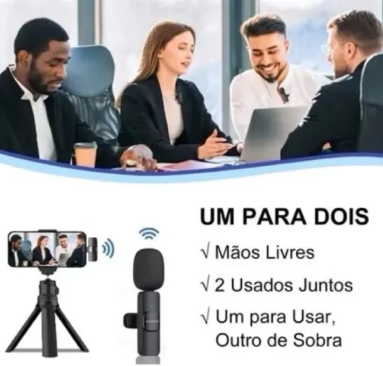 Microfone de Lapela H'maston MK09 sem fio para  Iphone Conector Lightning Original - Foto 3