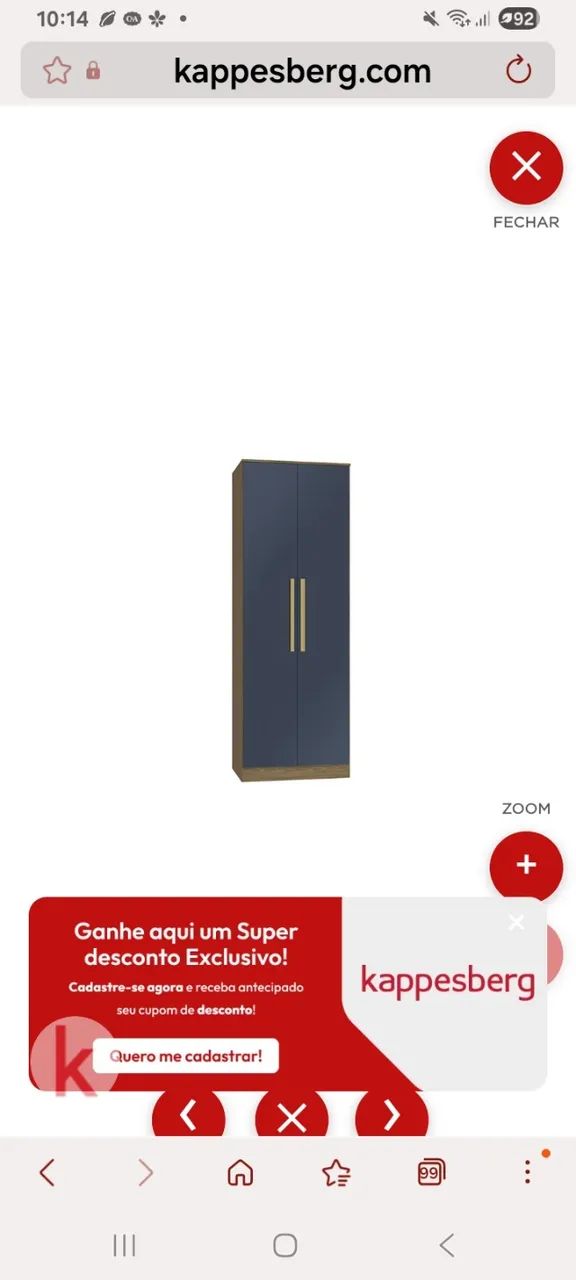 Modulo de guarda roupa Kappesberg novo  a caixa  - Foto 4