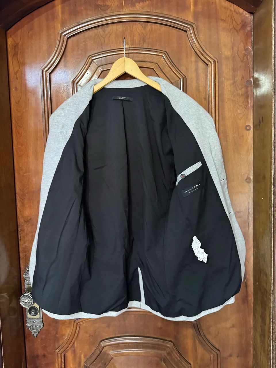 blazer masculino zara man essentials cinza m - Foto 2