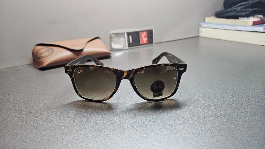 Óculos de Sol Ray-Ban Tartaruga Lente G-15 + Case e Caixa - Foto 2