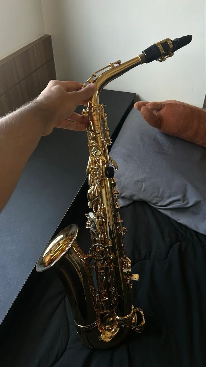 Saxofone Alto Profissional Vogga + Alça de pescoço 