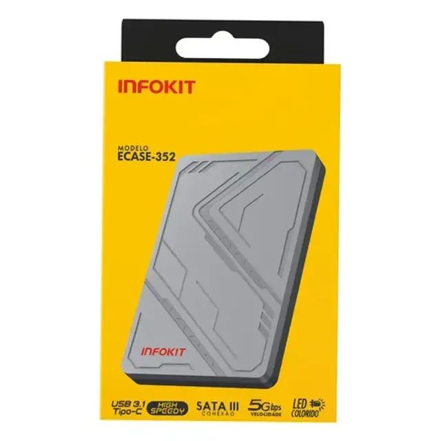 Case HD 2.5 Notebook USB 3.1 Infokit ECASE-352 - WZetta - Foto 2
