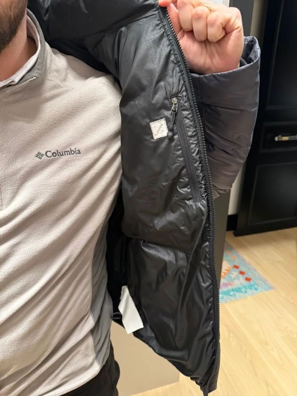 jaqueta nike puffer chumbo e cinza claro - Foto 5