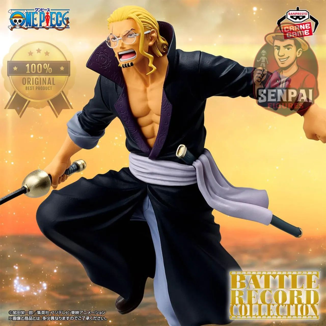 FIGURE ONE PIECE - SILVERS RAYLEIGH | BATTLE RECORD COLLECTION | ORIGINAL BANPRESTO