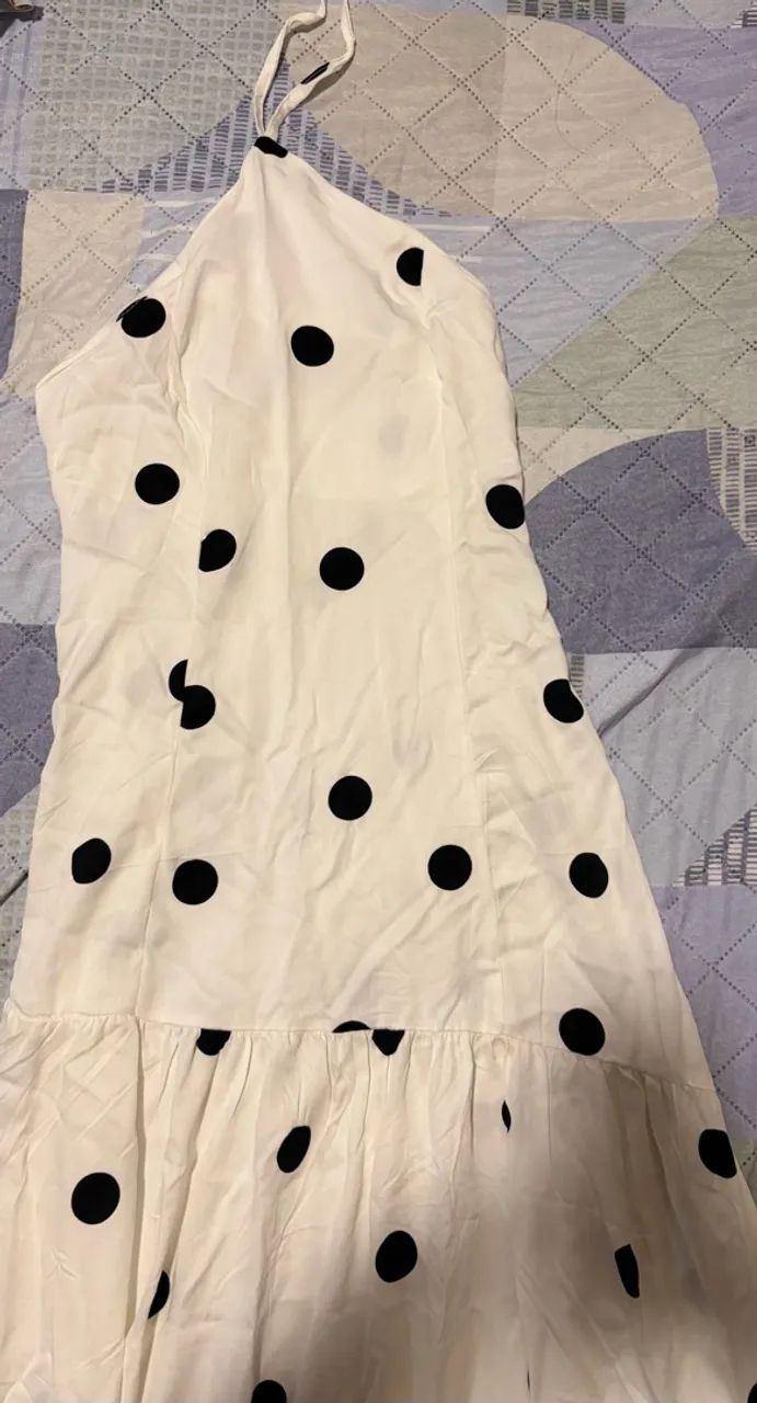 Vestido Longo Com Bolinhas  - Foto 2