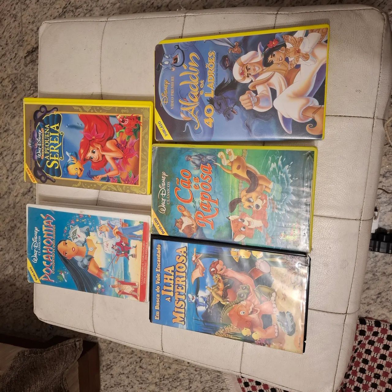 Lote com 5 fitas vhs. Desenhos Disney!
