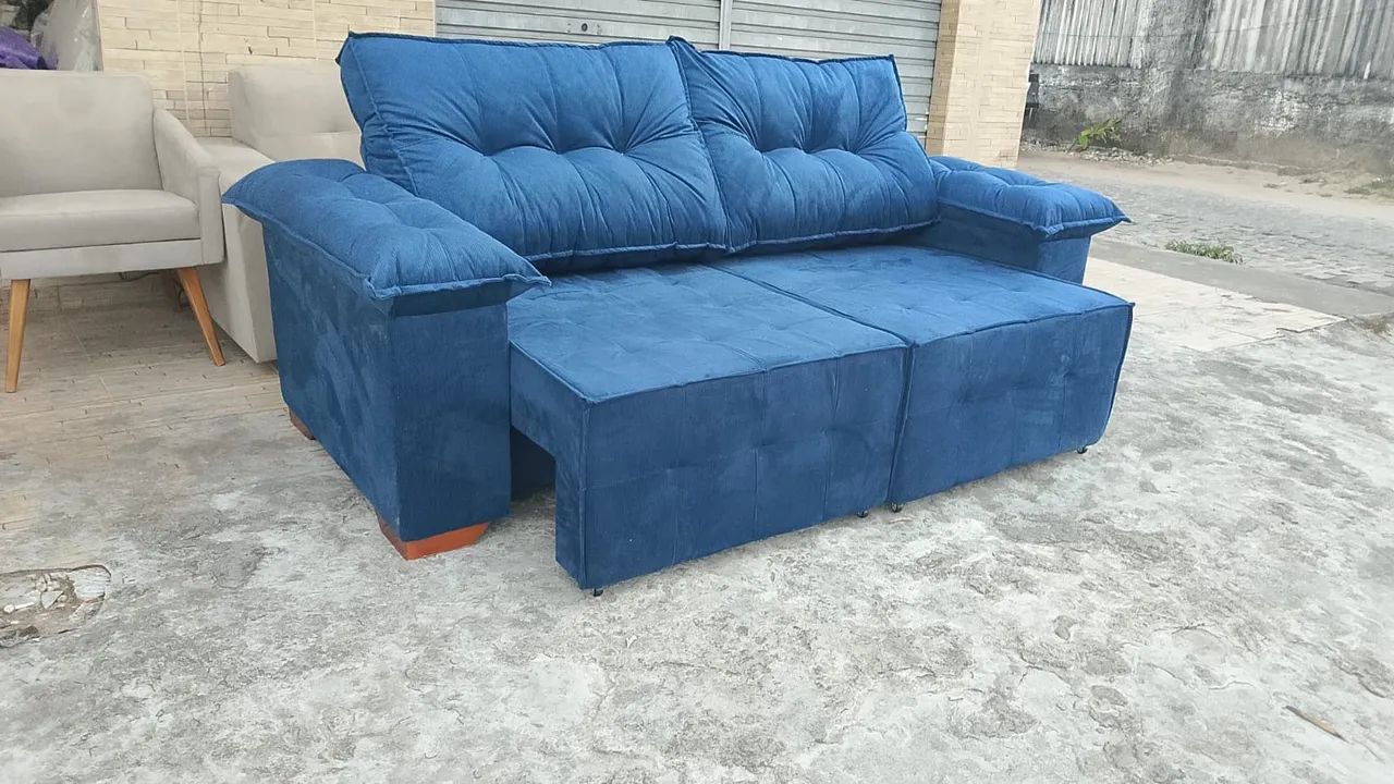 Disponível/ sofá retrátil e reclinável novo - Foto 2