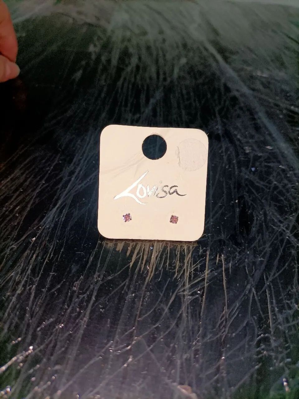 Brinco ponto de luz rosa pequeno - Foto 3