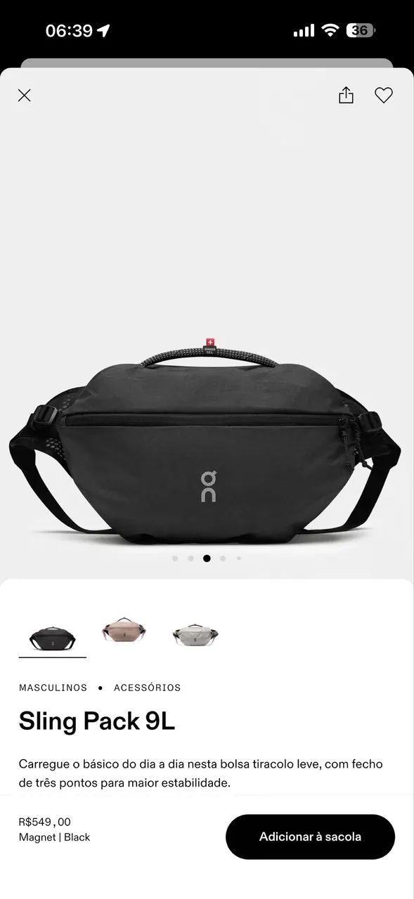 Bolsa on running