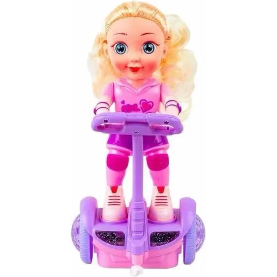 Boneca Com Patinete Hoverboard Giratório Som Luz Bate Volta  - Foto 3