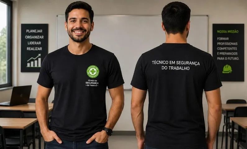10 Camisas Personalizadas Uniforme Curso Técnico / Algodão - Foto 2