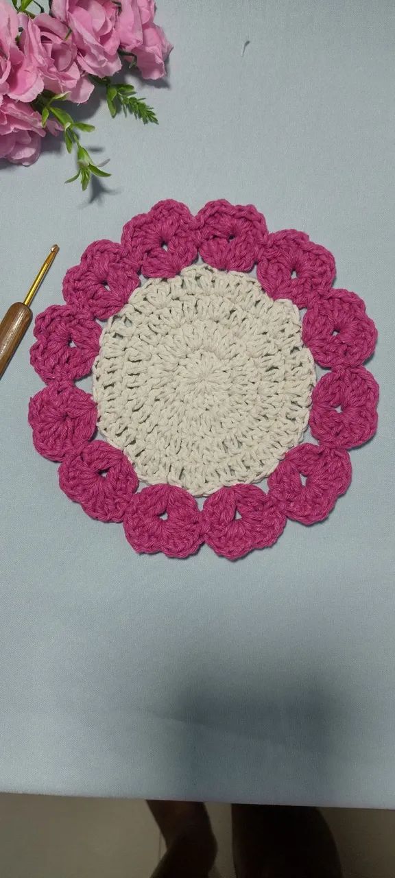Conjunto com 4 porta Copo de Crochê  - Foto 2