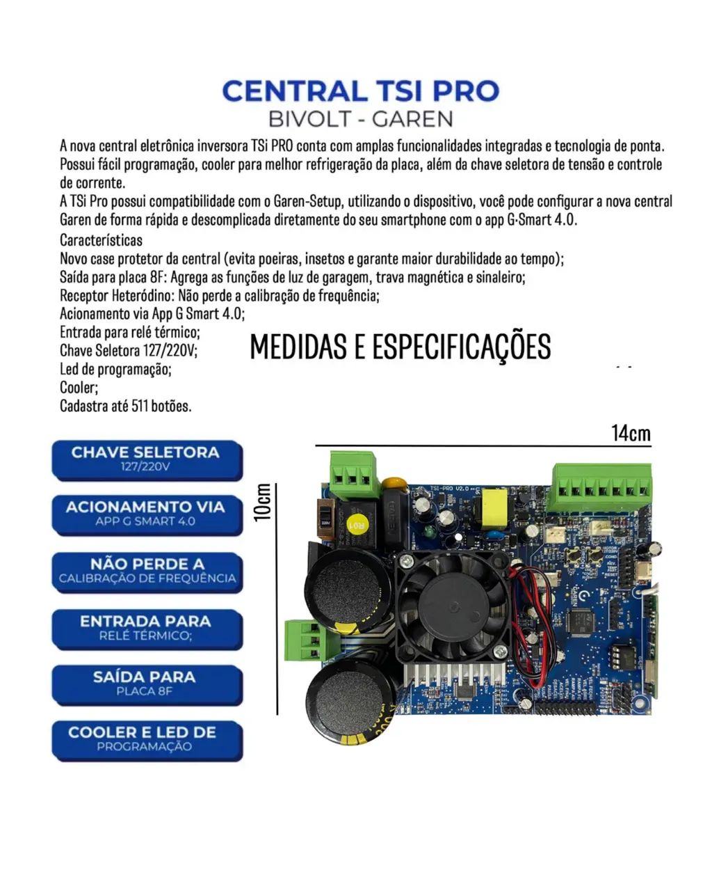 Garen Grand KDZ TDI Pro 1/2hp Semi Industrial 4 segundos portão deslizante - Foto 5