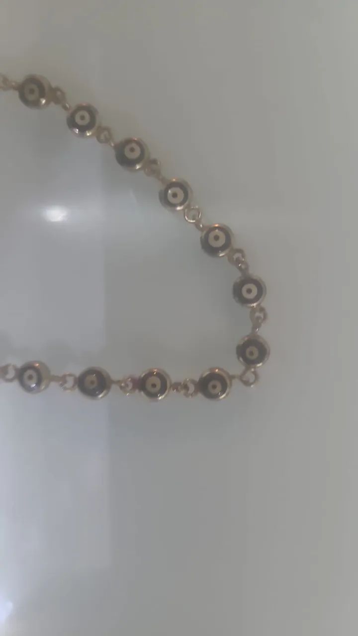Pulseira olho grego em prata 925 18cm  - Foto 3