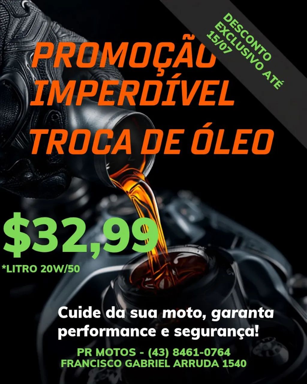 ? Promoção de troca de óleo 32,99