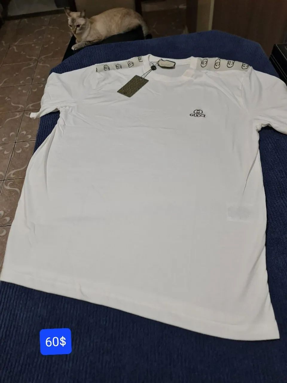 Camisa peruana elastano da Gucci GG  - Foto 2