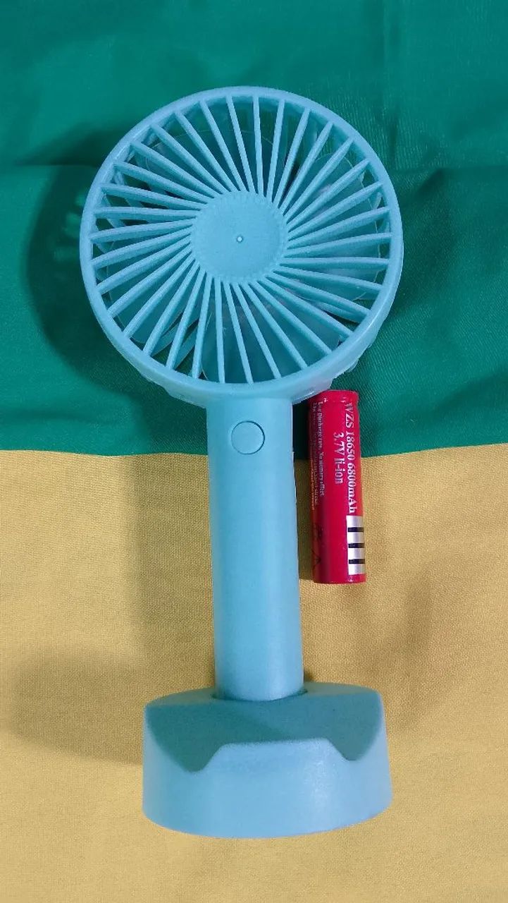 Mini Ventilador Portátil Recarregável- De Mão Ou Mesa 