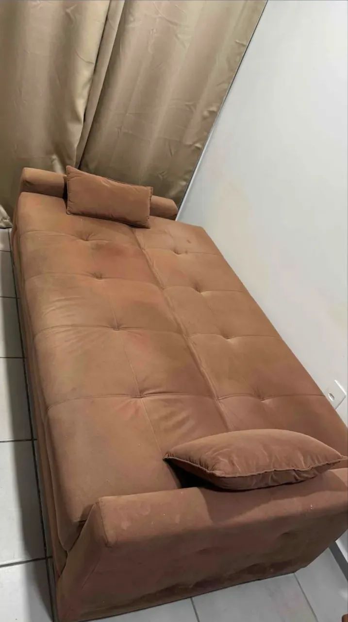 Sofá 3 lugares que vira cama  - Foto 2