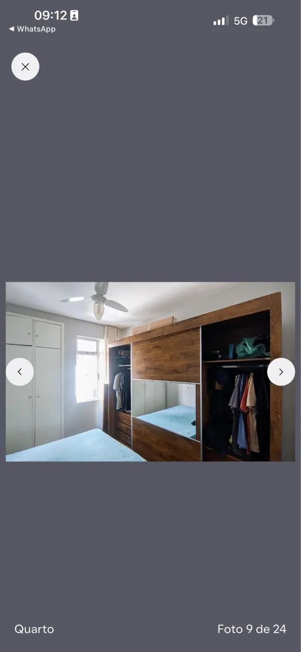 Guarda-Roupa Casal 2,70m com Espelho - Vitória Móveis - Foto 2