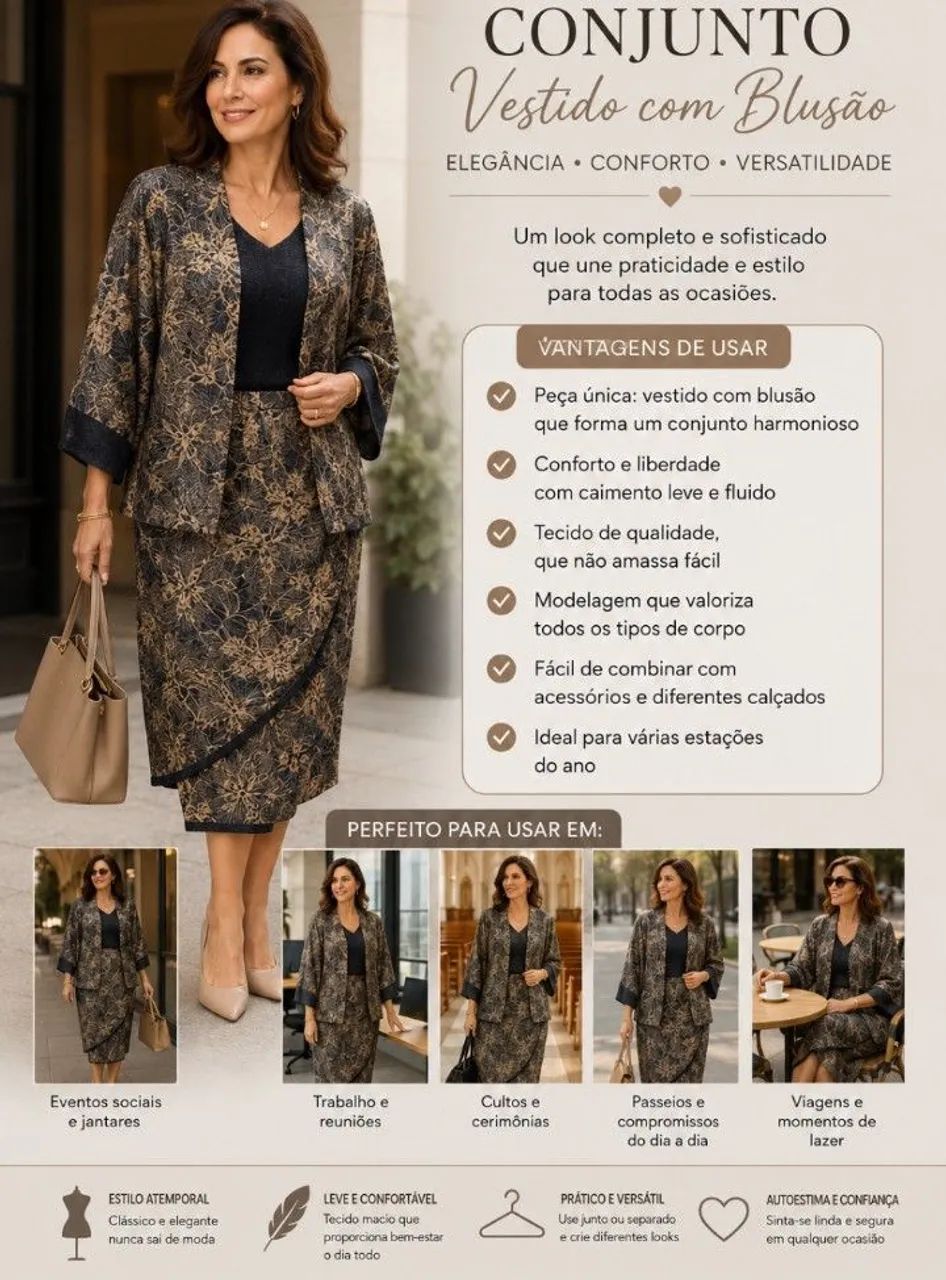 Vestido com Casaquinho Social 