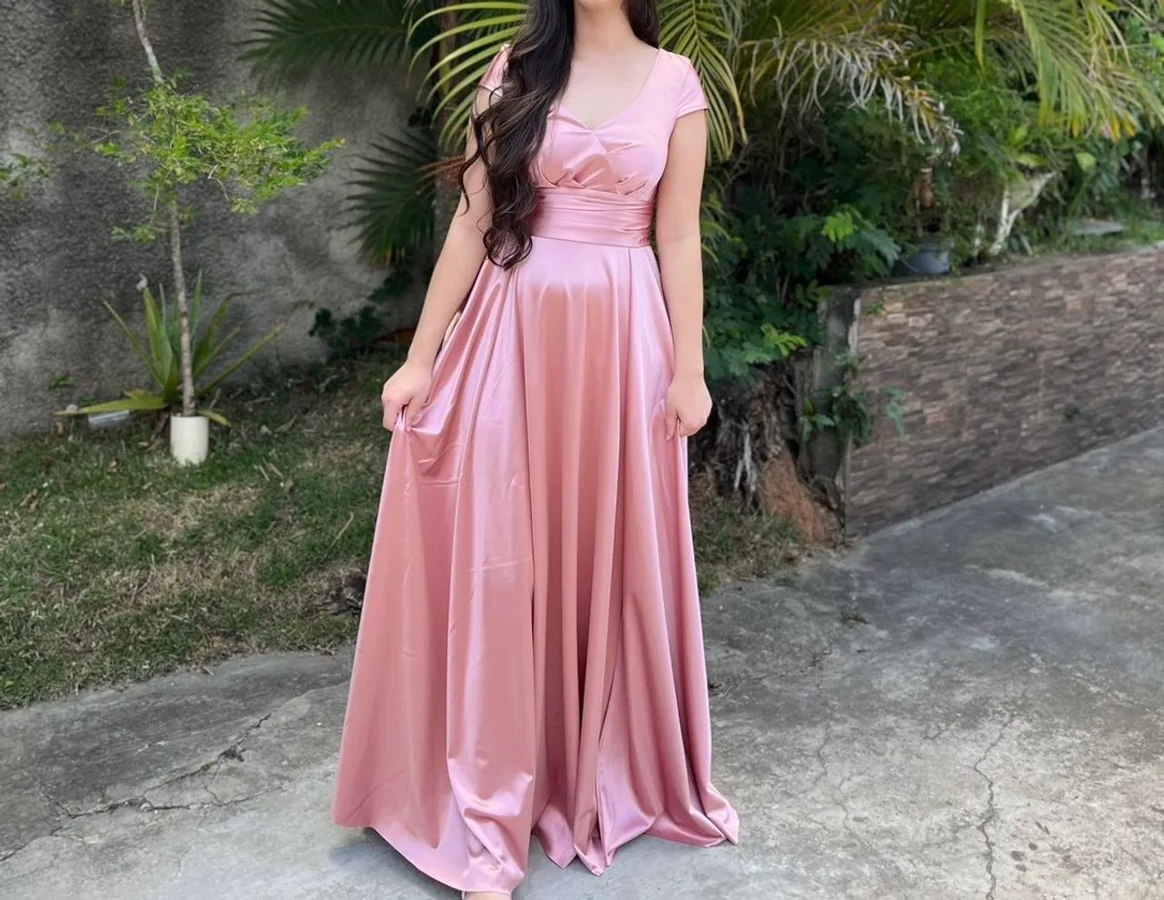 Vestido madrinha/formatura rosa/rosê