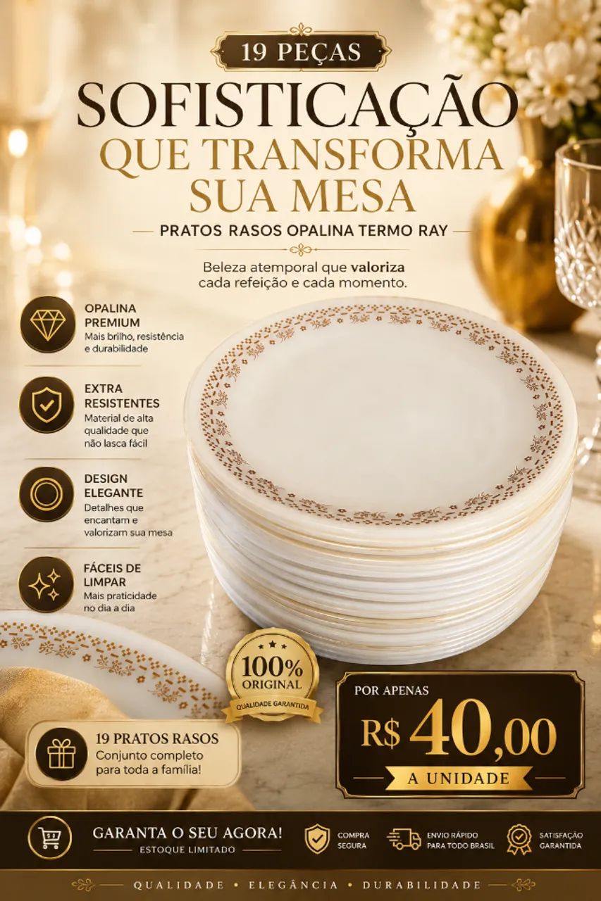 Pratos Oplaina Termo Ray , rasos para jantar 