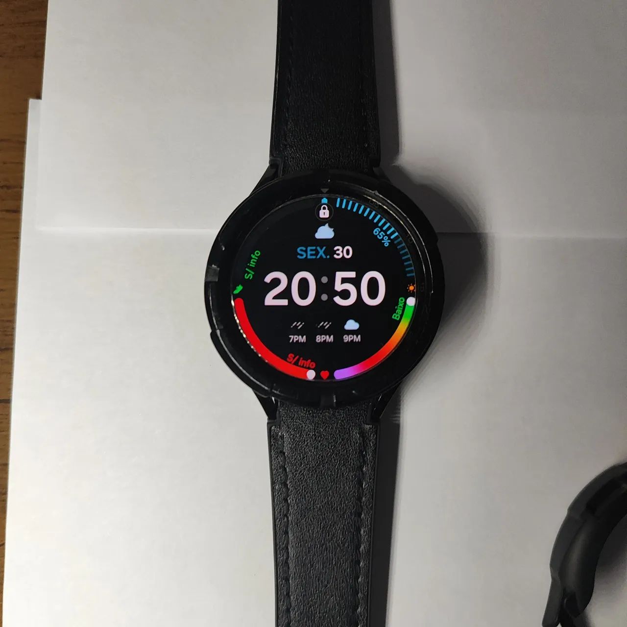 Galaxy Watch 6 Classic 47mm Preto - Impecável + NF + 3 Pulseiras + Brindes - Foto 3