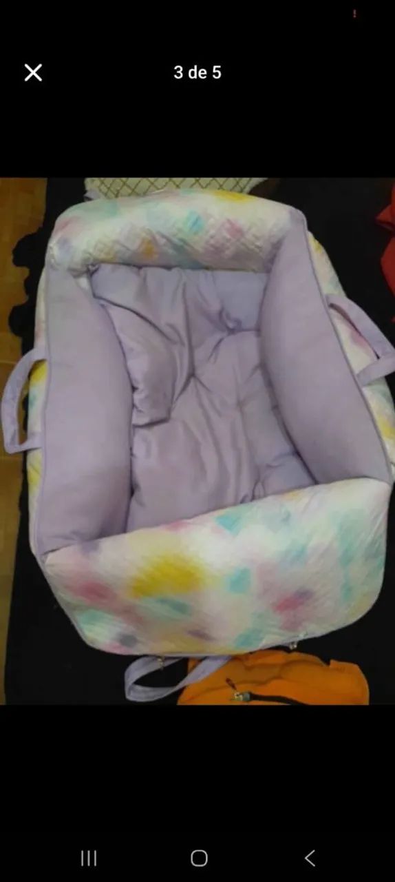 Cama pet forrada e acolchoada serve para carregar como bolsa em carro - Foto 3