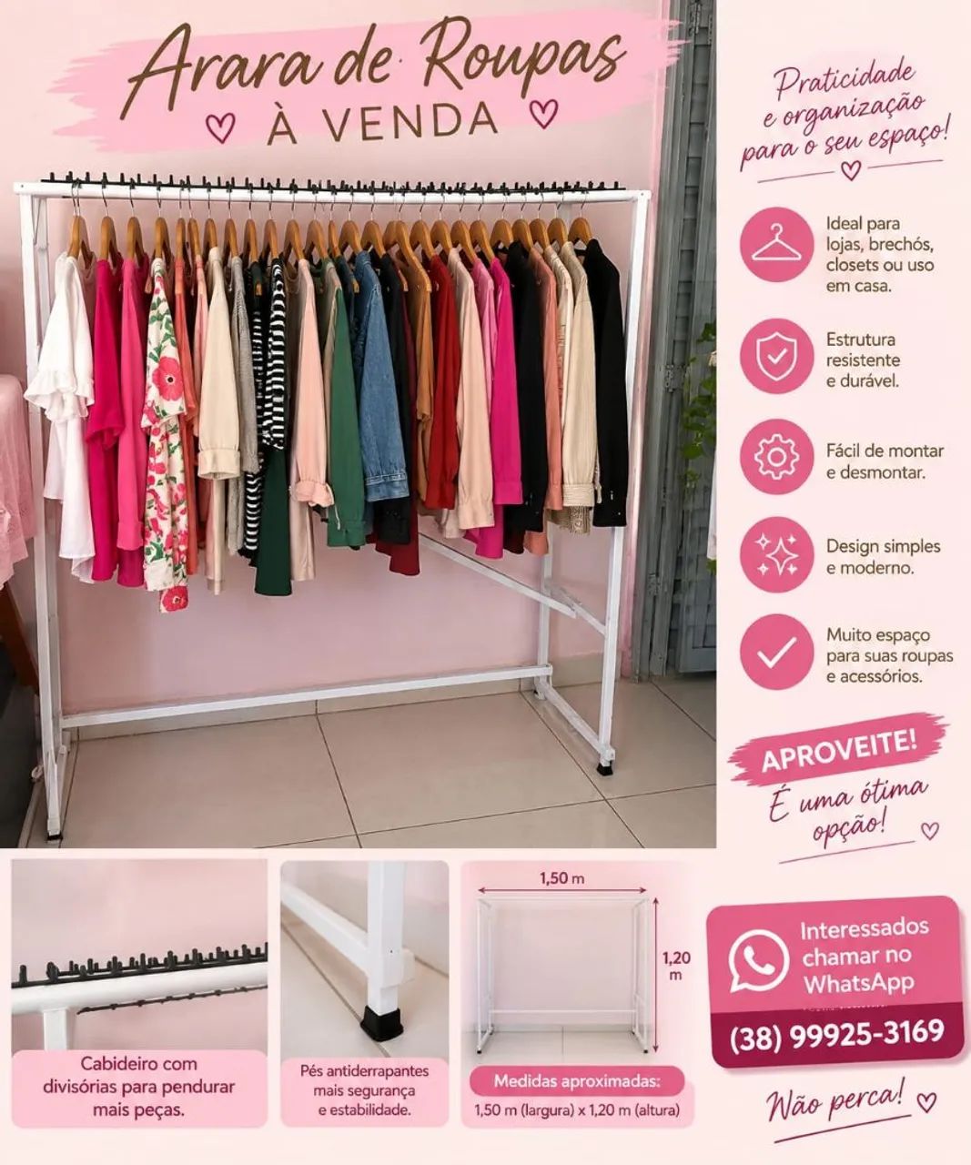 Arara de Roupas  - Foto 2