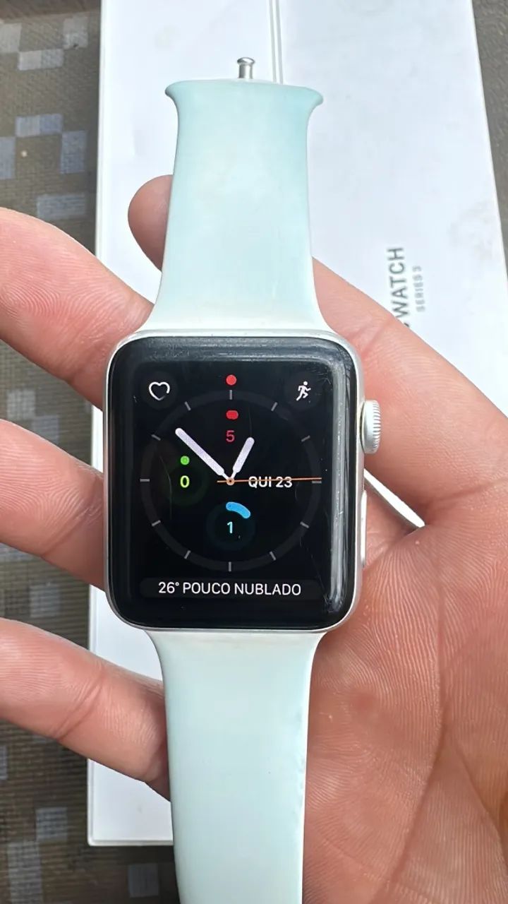 Apple Watch Series 3 42mm Silver - OLX Pay - Parcelo 18x - Prata