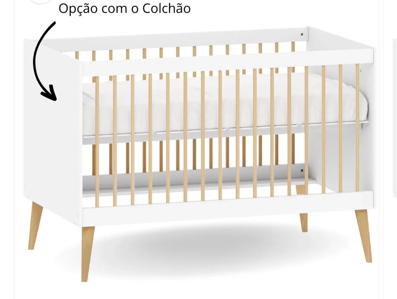 Berço semi novo com colchão