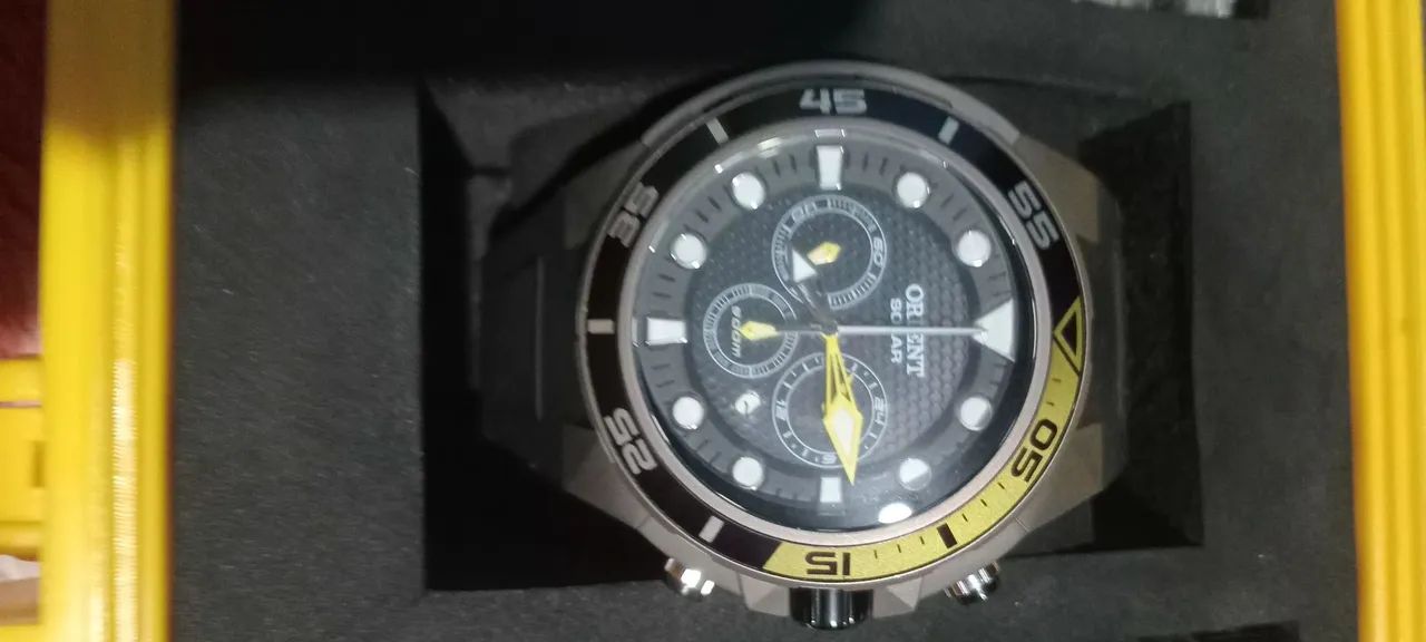 Relógio Orient seatech 500m titânium, Com nota fiscal  - Foto 2