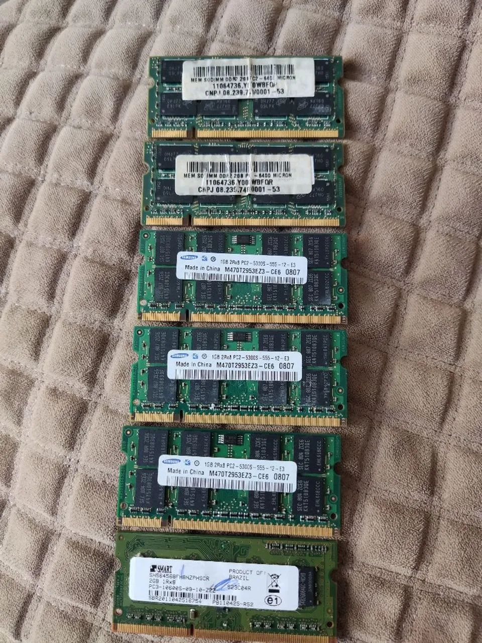 Memória notebook DDR2 e DDR3 