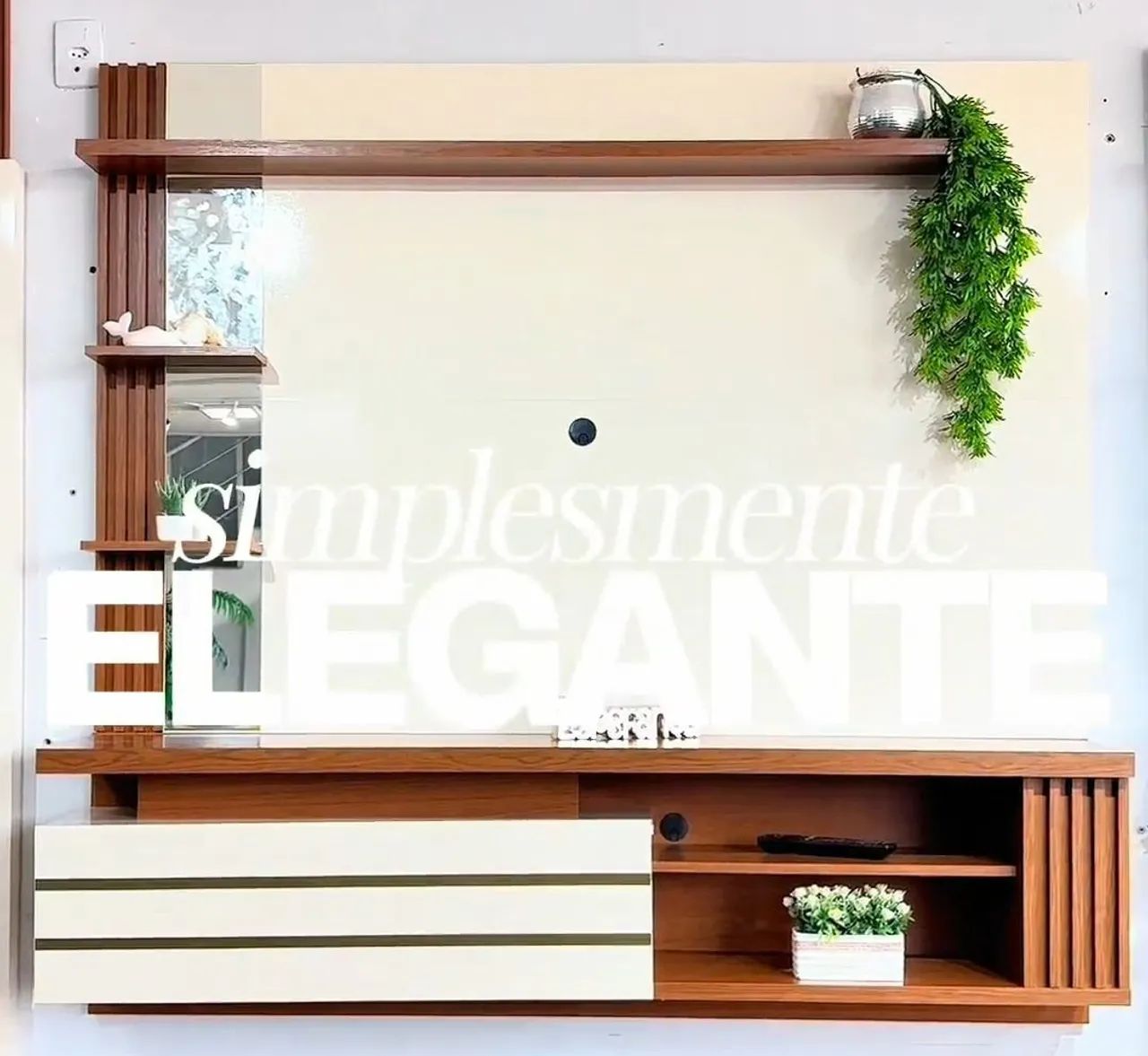 Painel para tv de 55 polegadas com espelho 