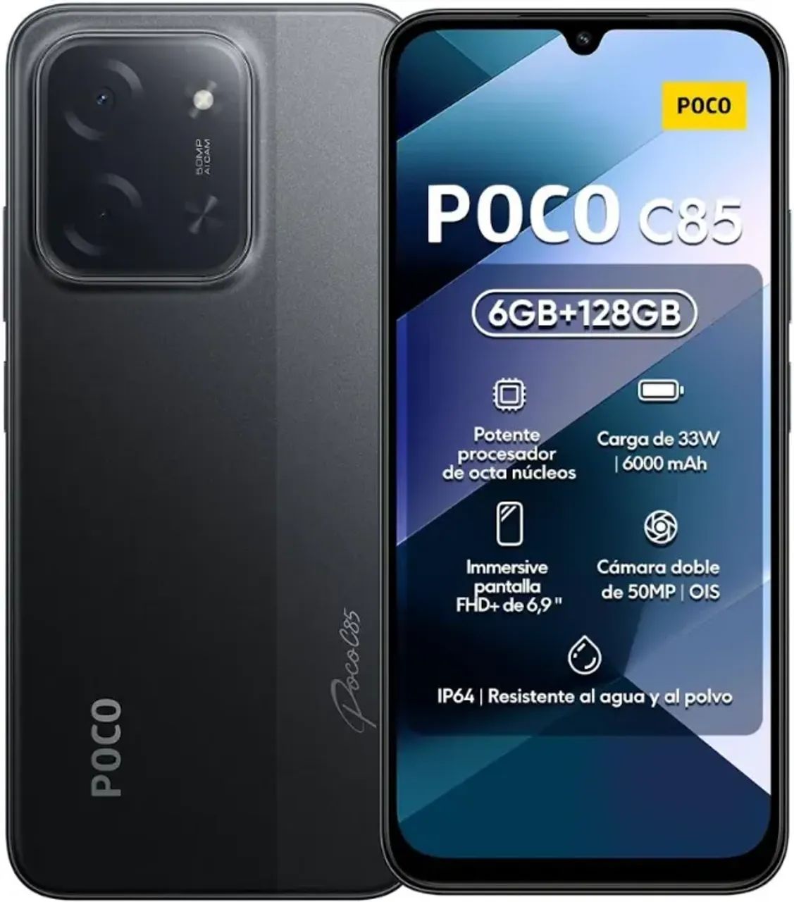 Celular Poco C85 6GB+128GB Black